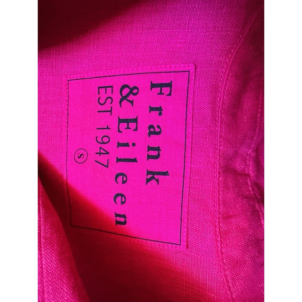 Frank & Eileen Top Shirt Small Adult Pink Mary Button Up Shirtdress Pocket Women - Picture 14 of 16